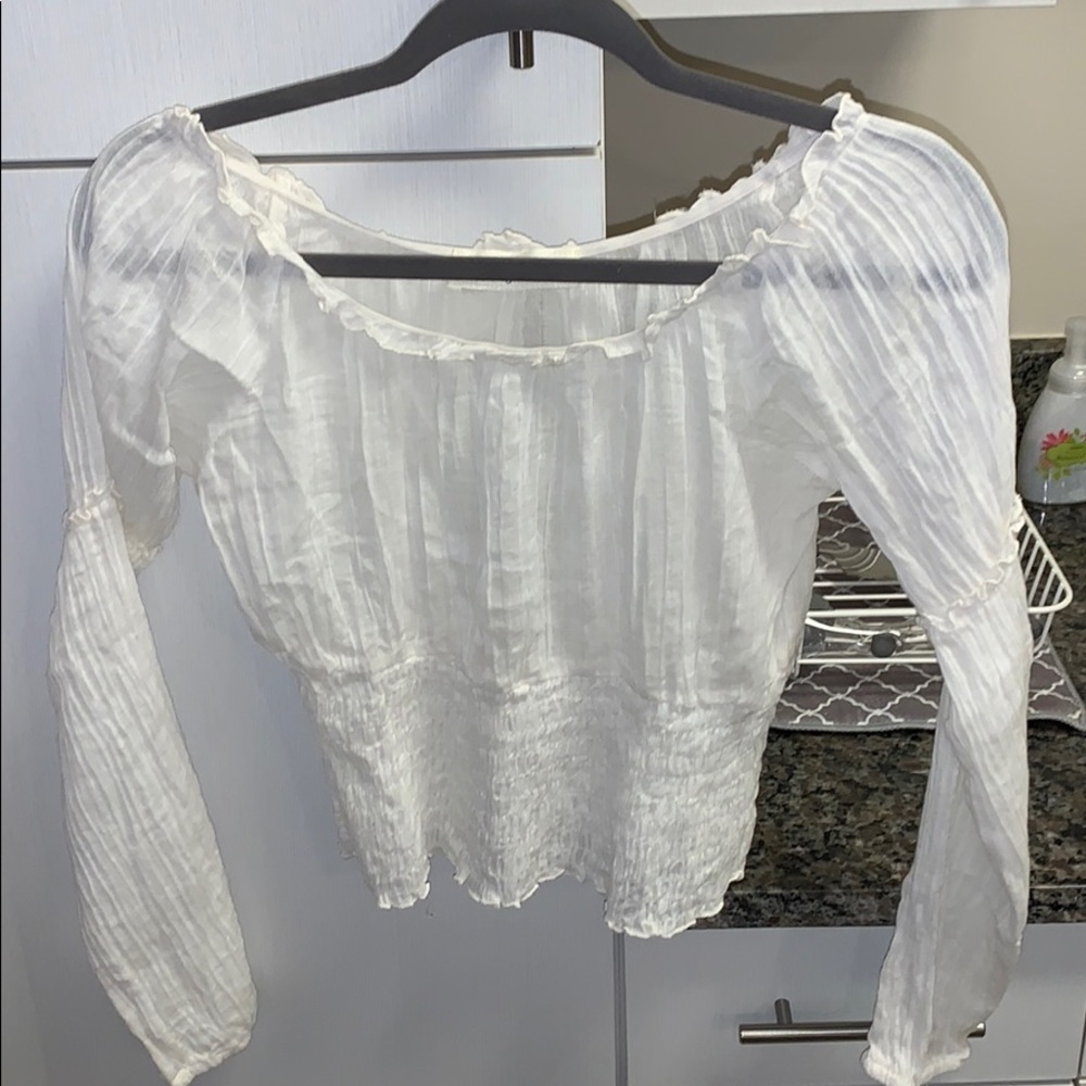 White Ruched Top